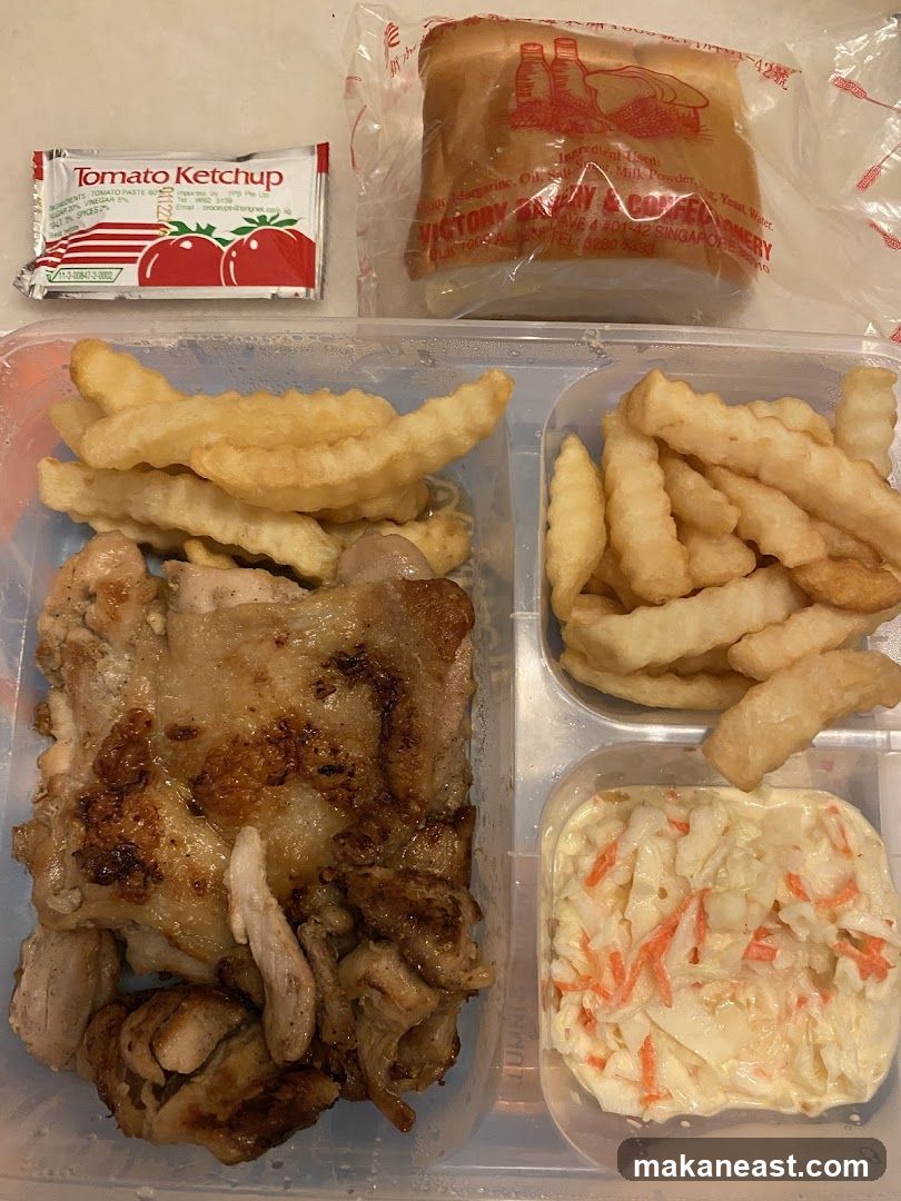 Chicken Meal with Fries and Coleslaw