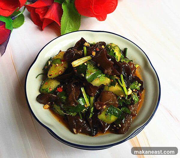 Cucumber and Wood Ear Mushroom Salad