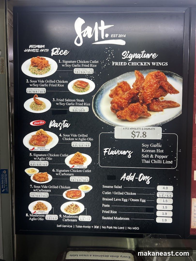 Salt. Menu