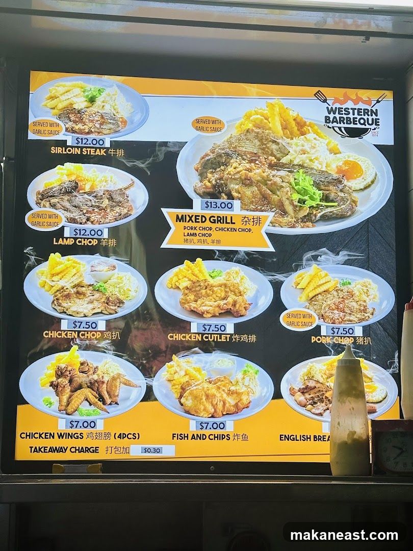 Western Barbeque Menu