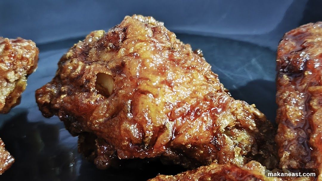 Close-up of Glazed Fried Chicken Wings