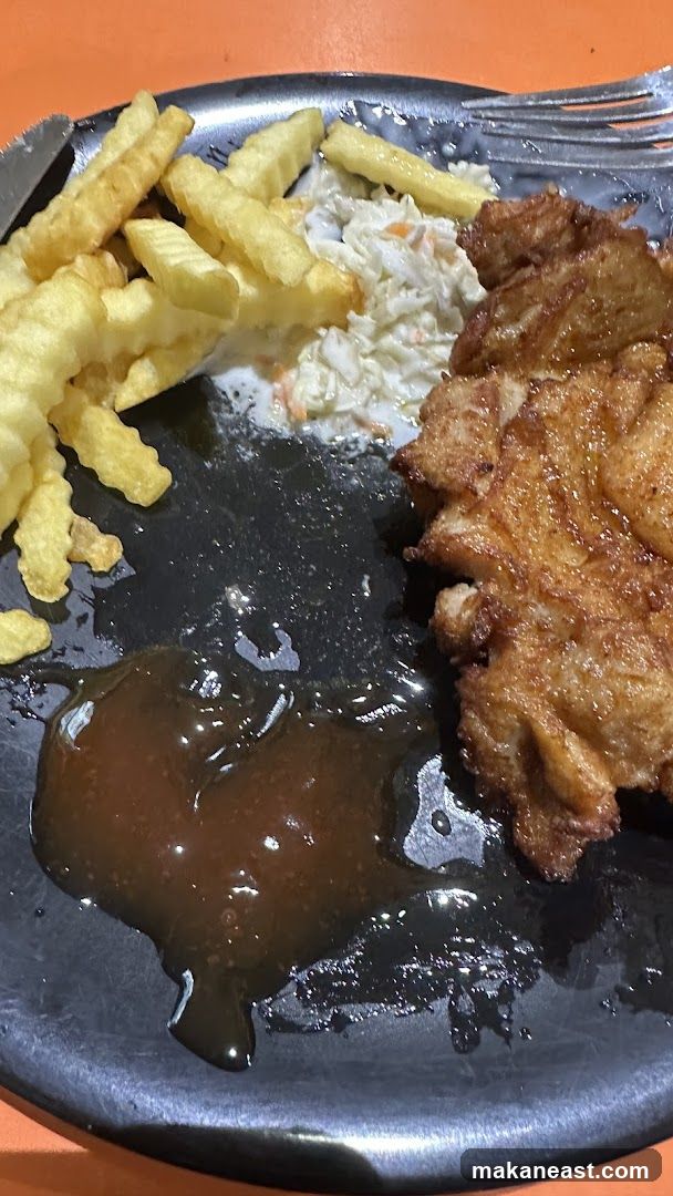 Fried Chicken with Fries and Coleslaw