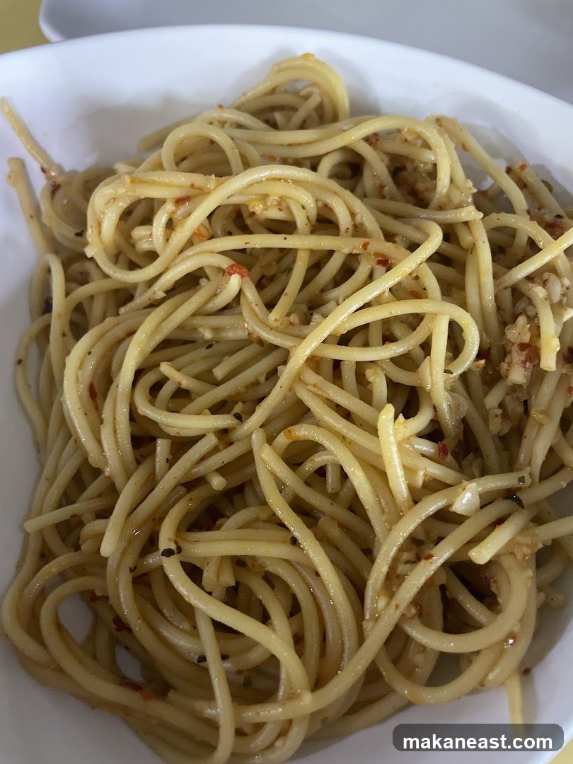 Spaghetti with Garlic and Chili