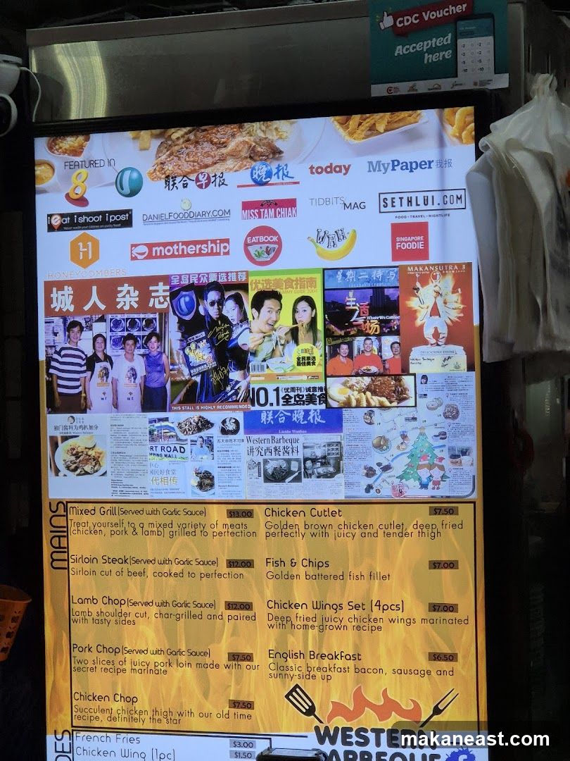 Western Barbeque Menu