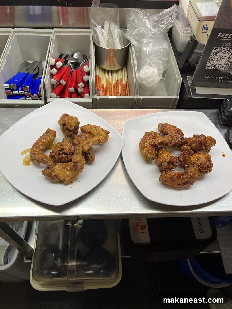 Two Plates of Fried Chicken Wings