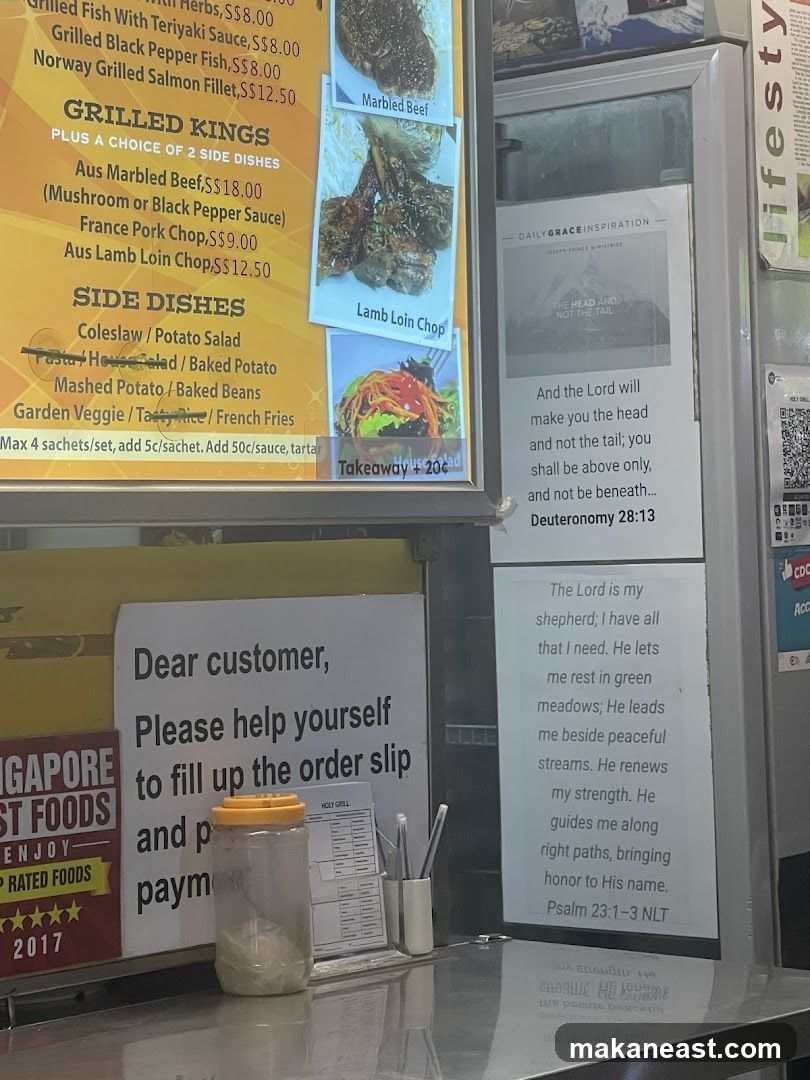 Food Menu and Inspirational Quotes
