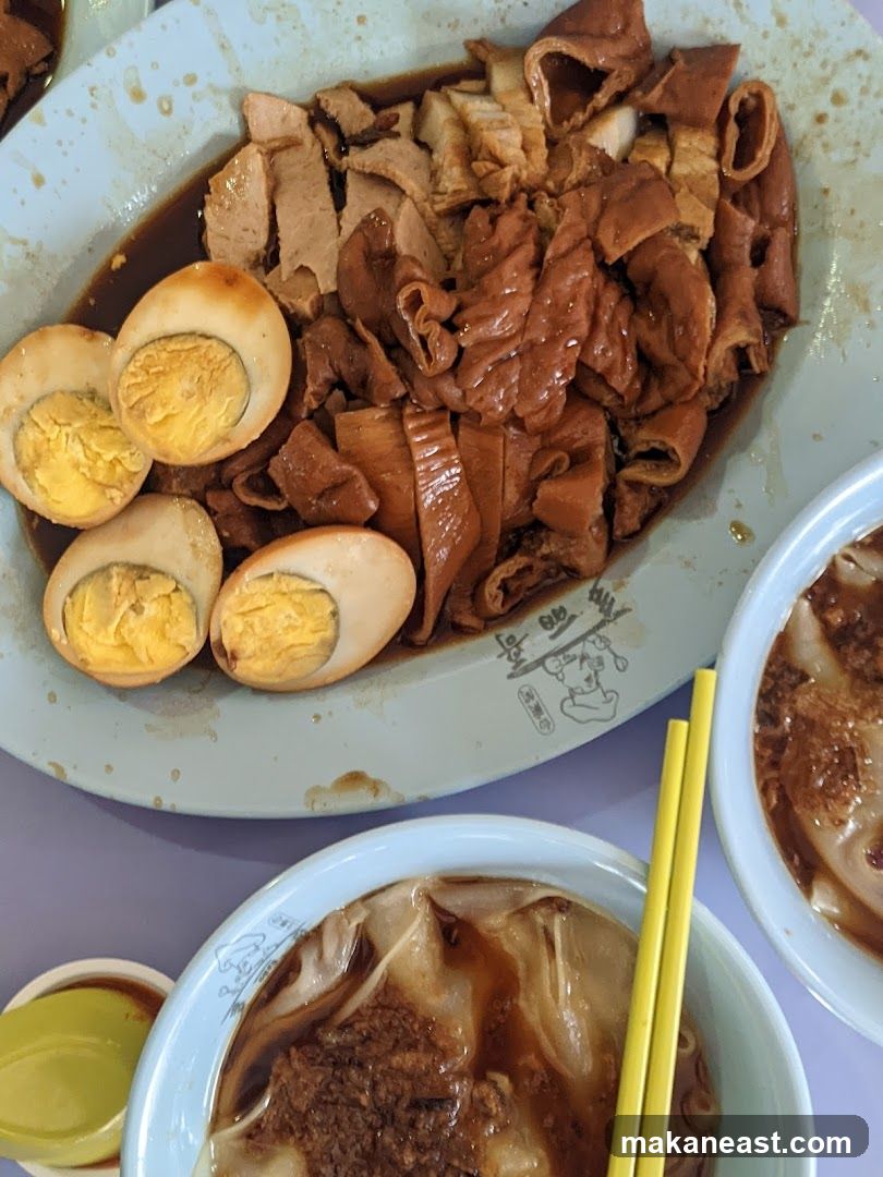 Braised Pork and Eggs with Noodles