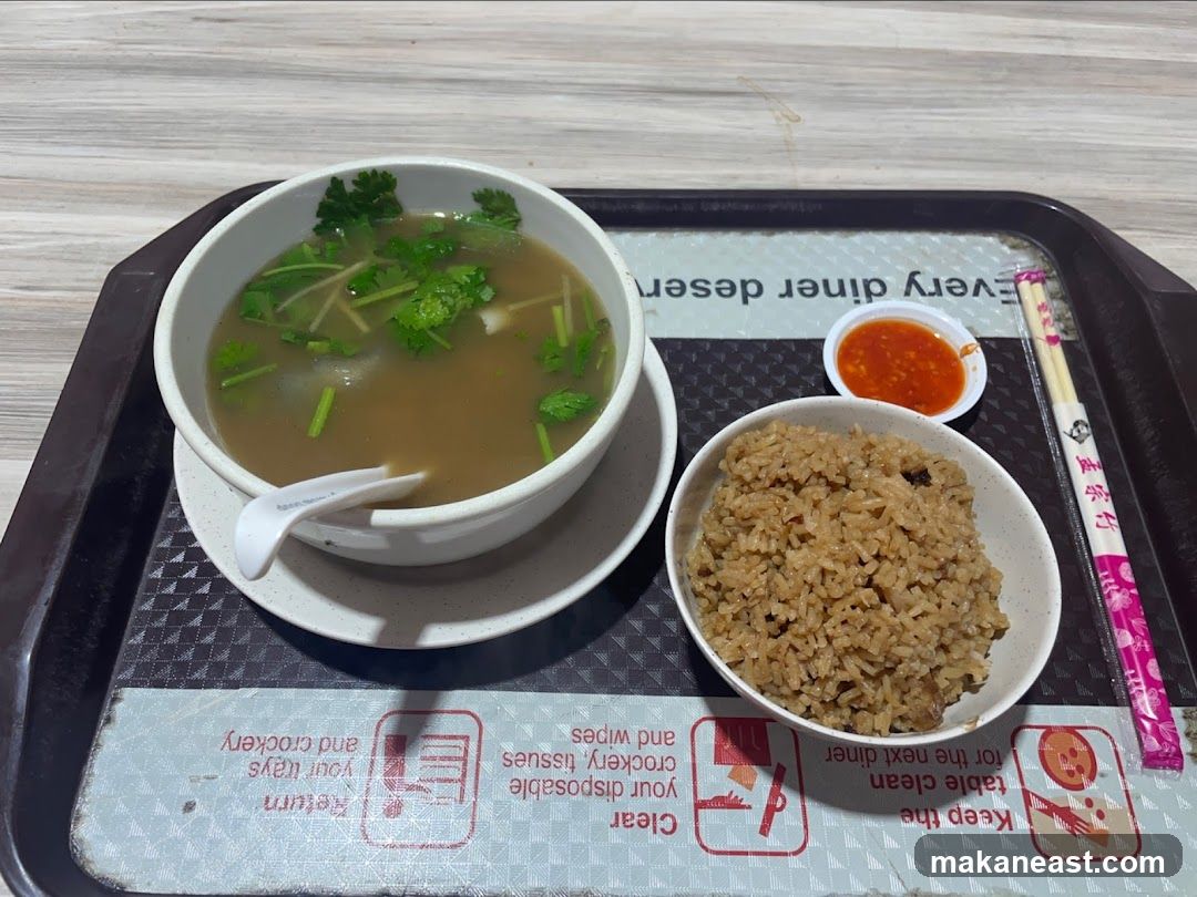 Meal with Rice and Soup