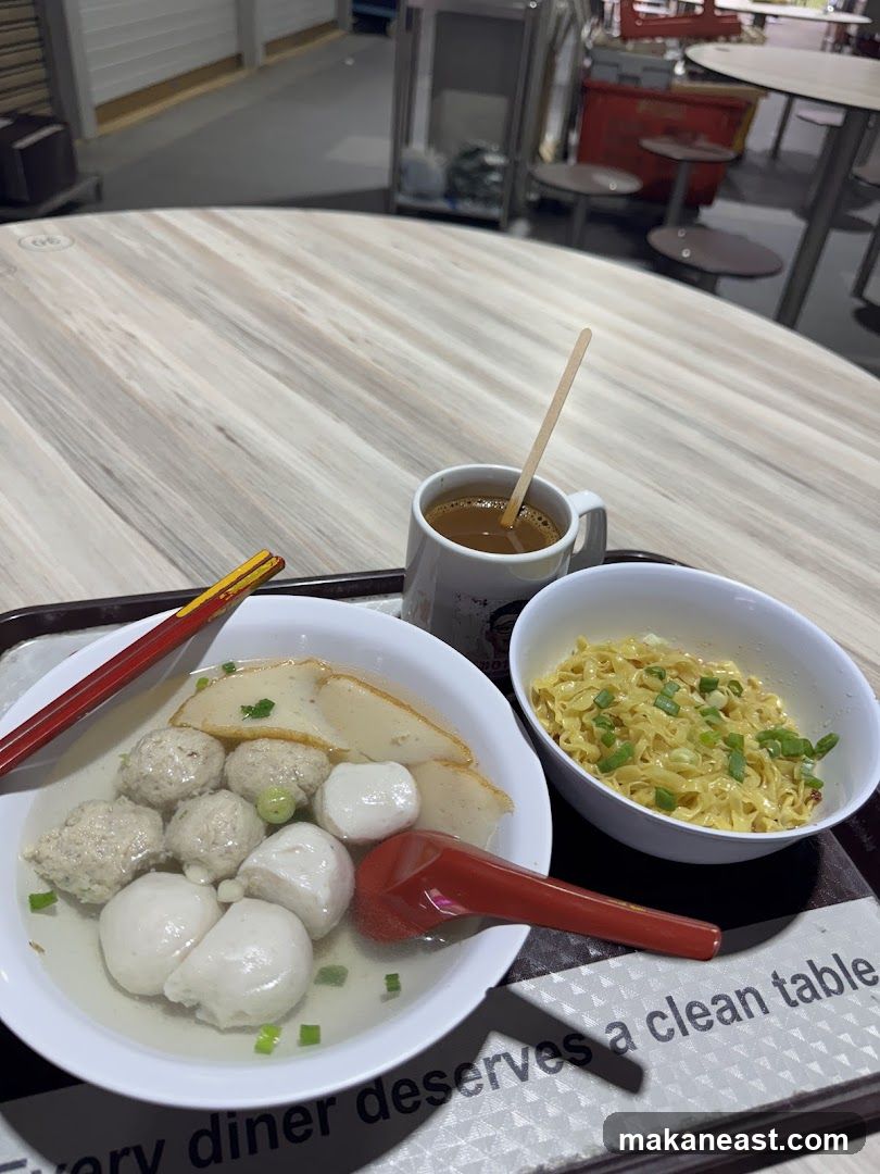 Fish Ball Noodles and Coffee