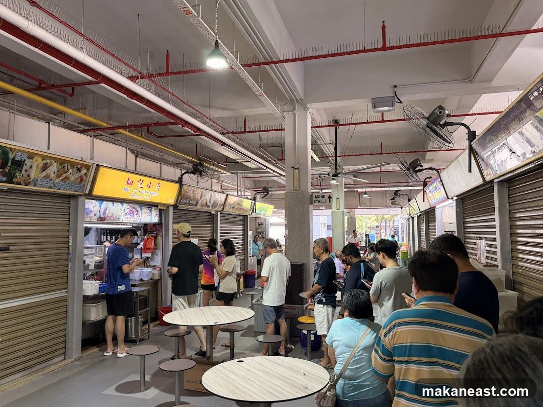 Food stalls with customers