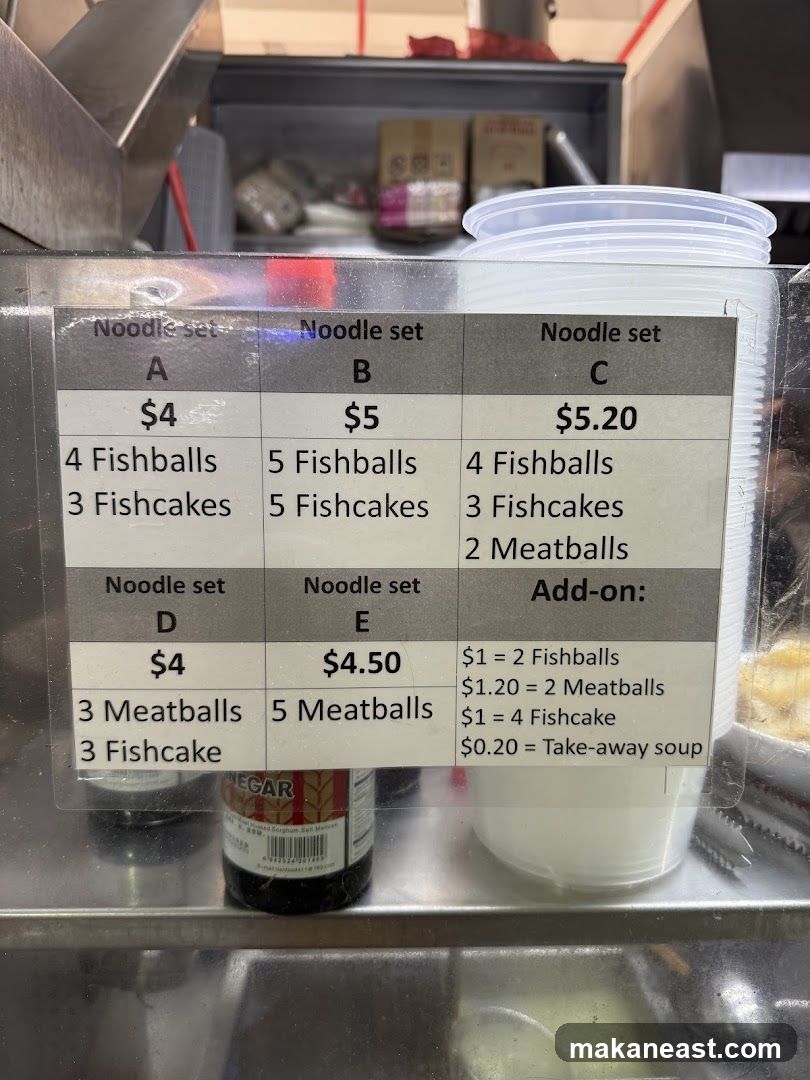 Noodle Sets and Add-ons