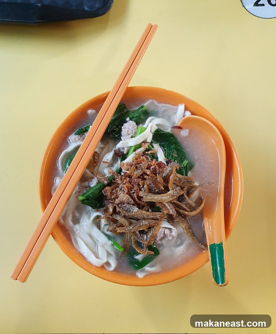 Noodle Soup with Fried Anchovies