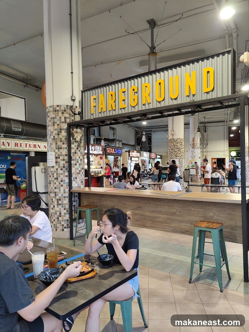Food court with seating area