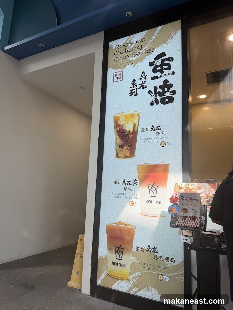 KOI Thé Menu