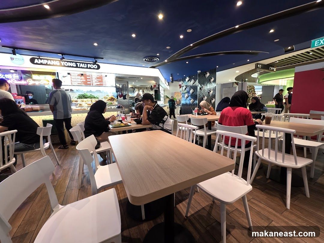 Food court with diners