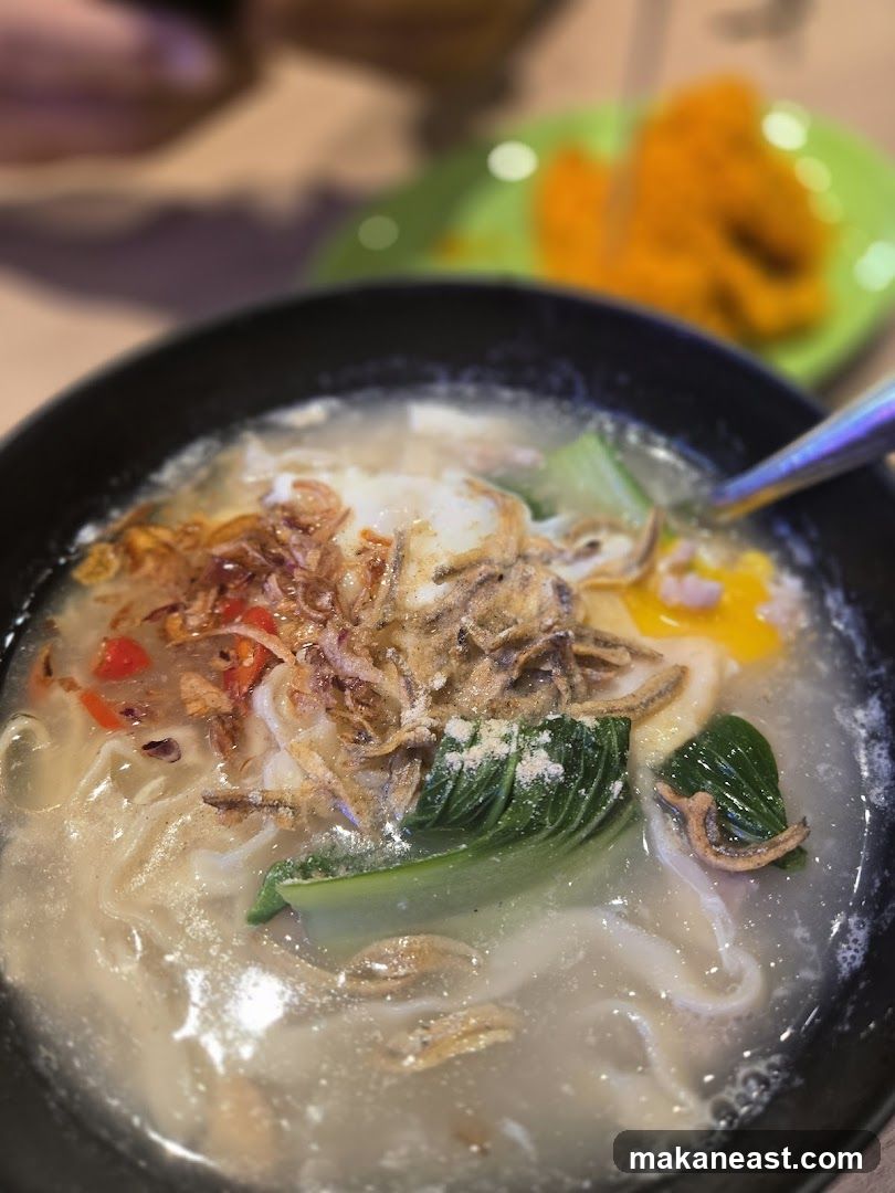 Noodle Soup with Egg and Anchovies