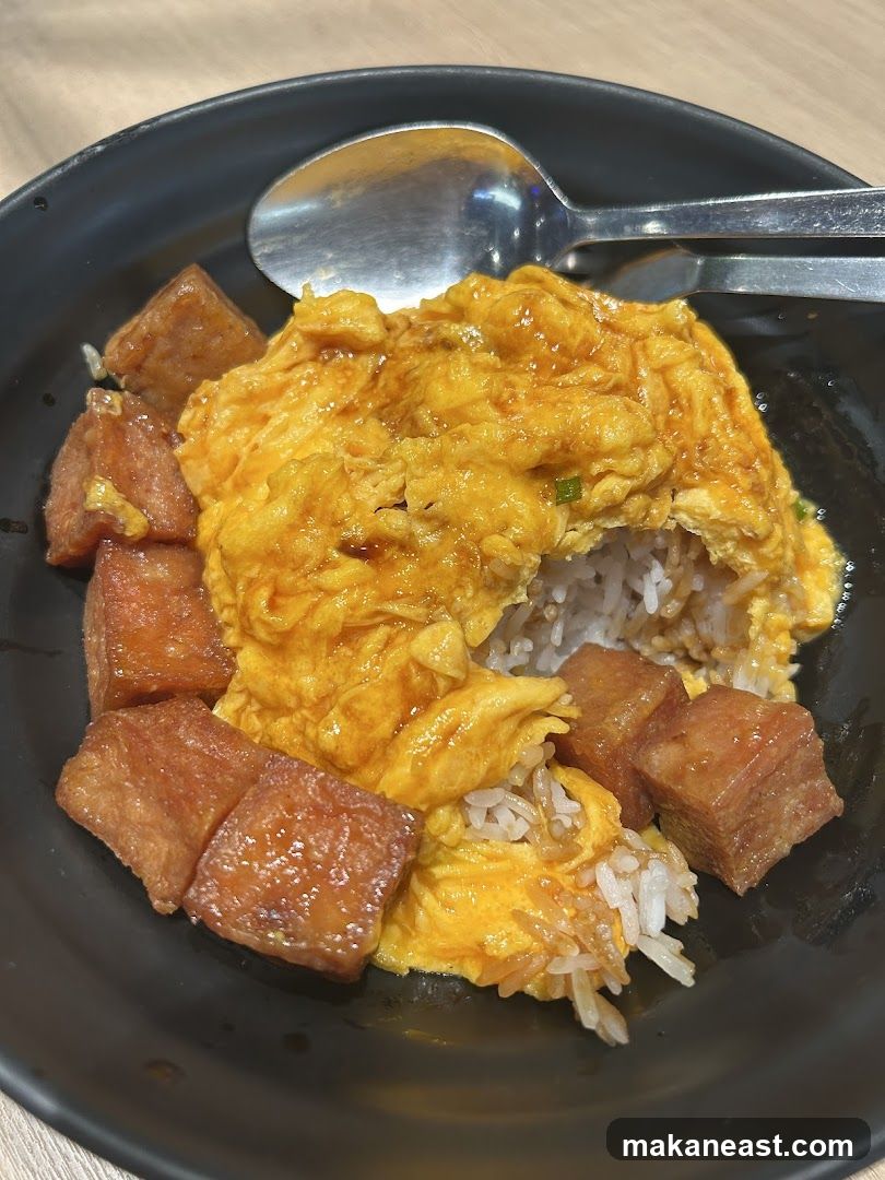 Omelet and Spam Rice Bowl