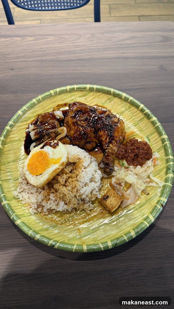 Nasi Lemak with Fried Chicken