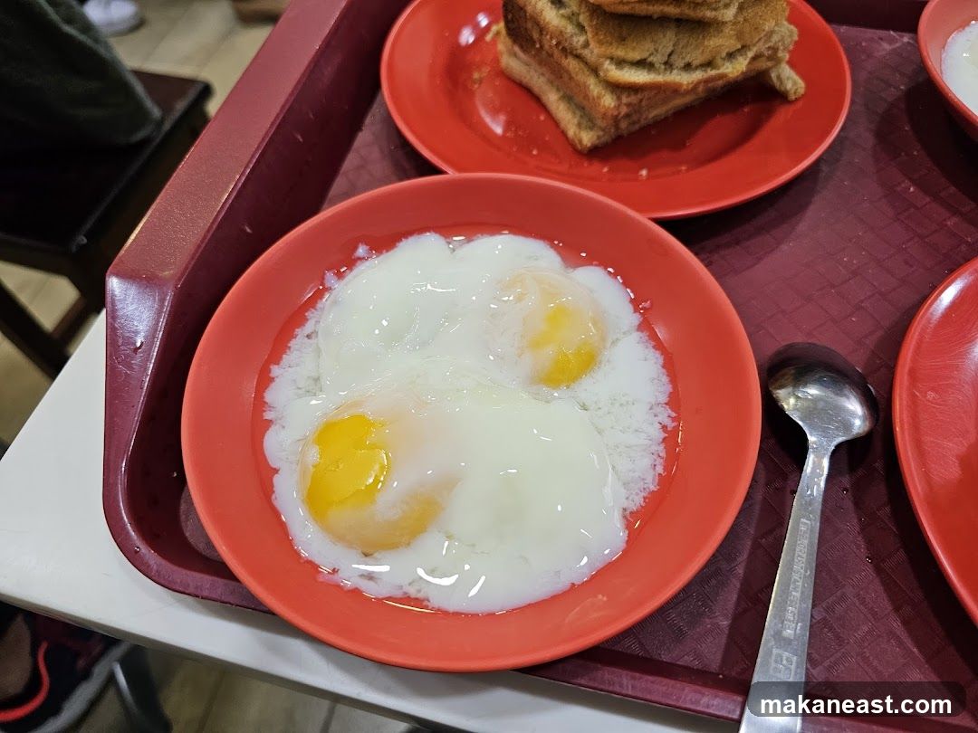Soft-boiled eggs and toast