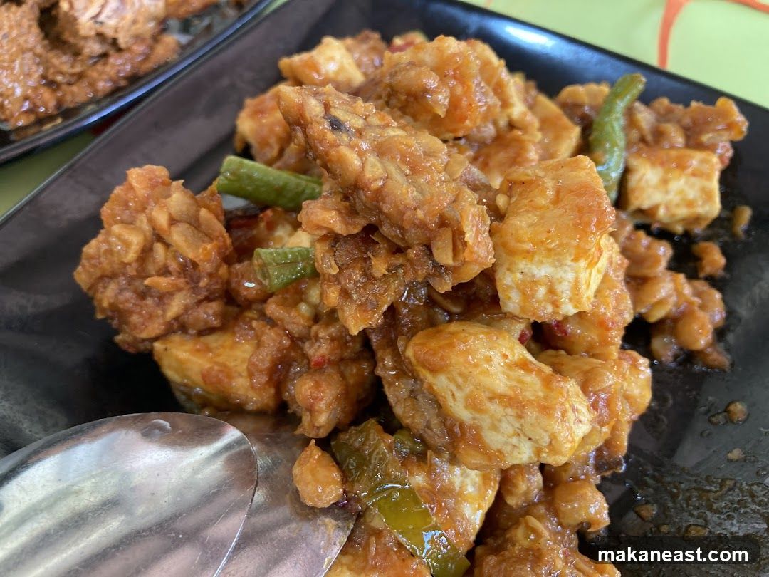 Spicy Tofu and Tempeh Dish