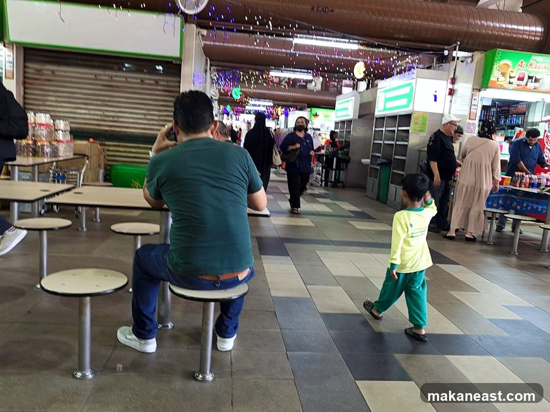 Food court with people