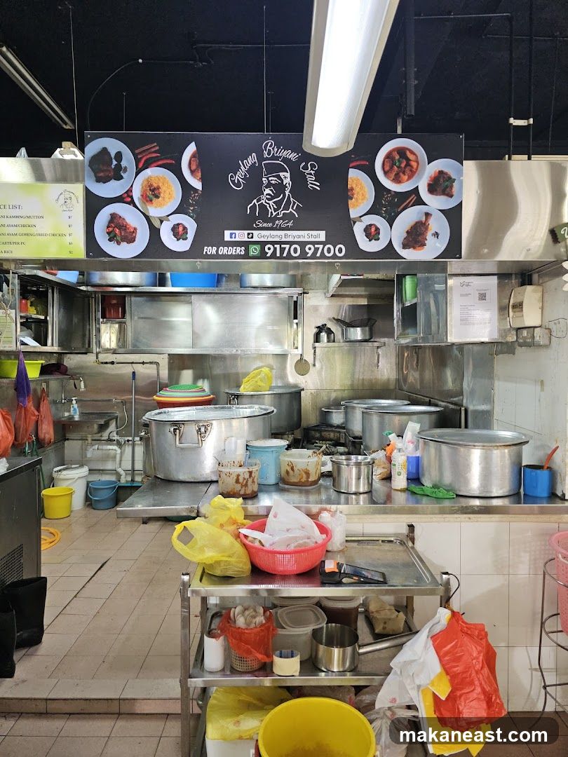 Geylang Briyani Stall Kitchen