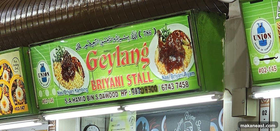 Geylang Biryani Stall Sign