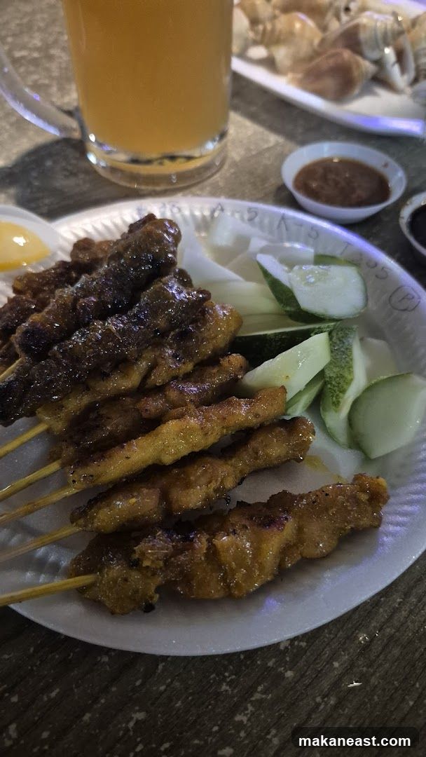 Satay Skewers with Beer