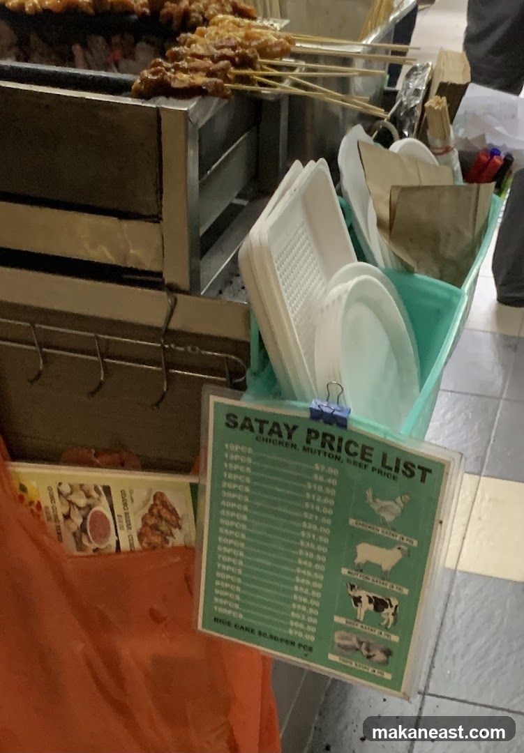 Satay Price List