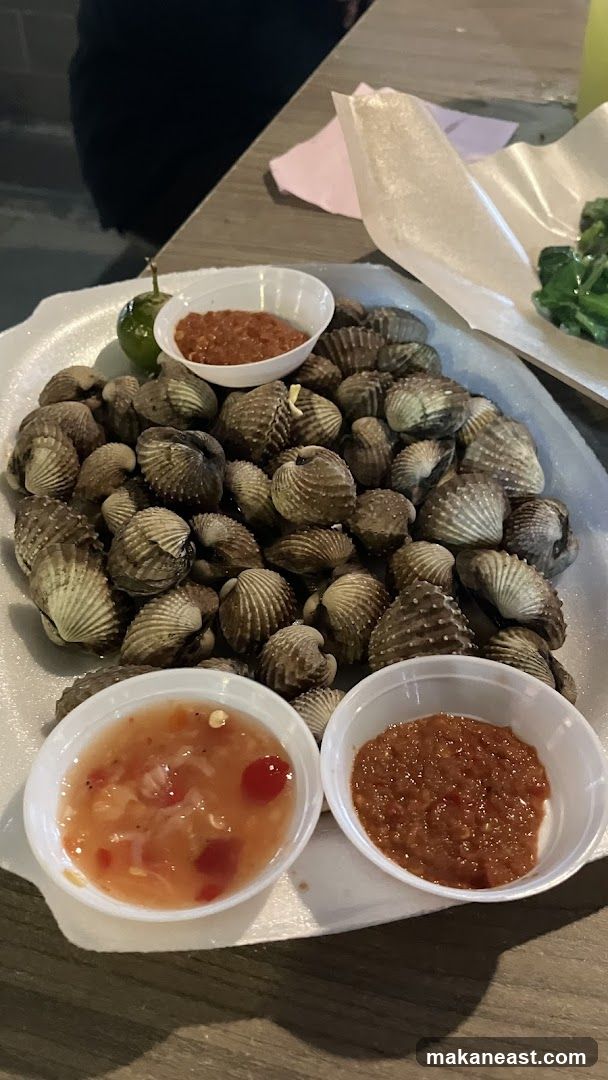 Plate of Cockles with Dipping Sauces