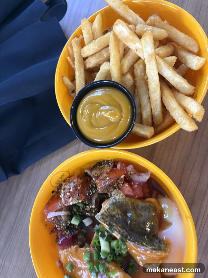 Two bowls of food