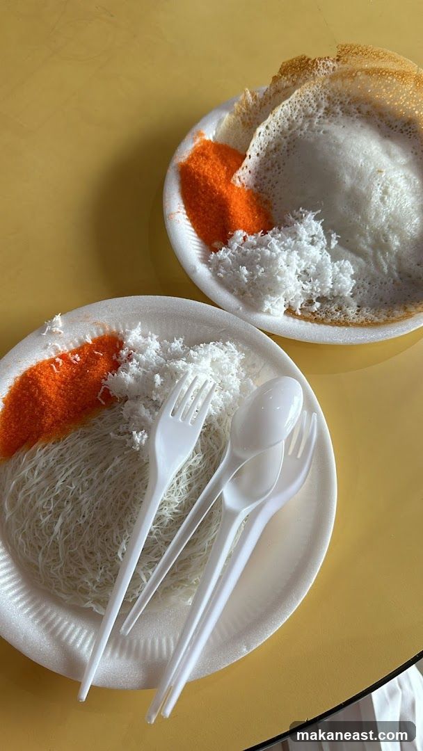 Appam with Coconut and Sugar