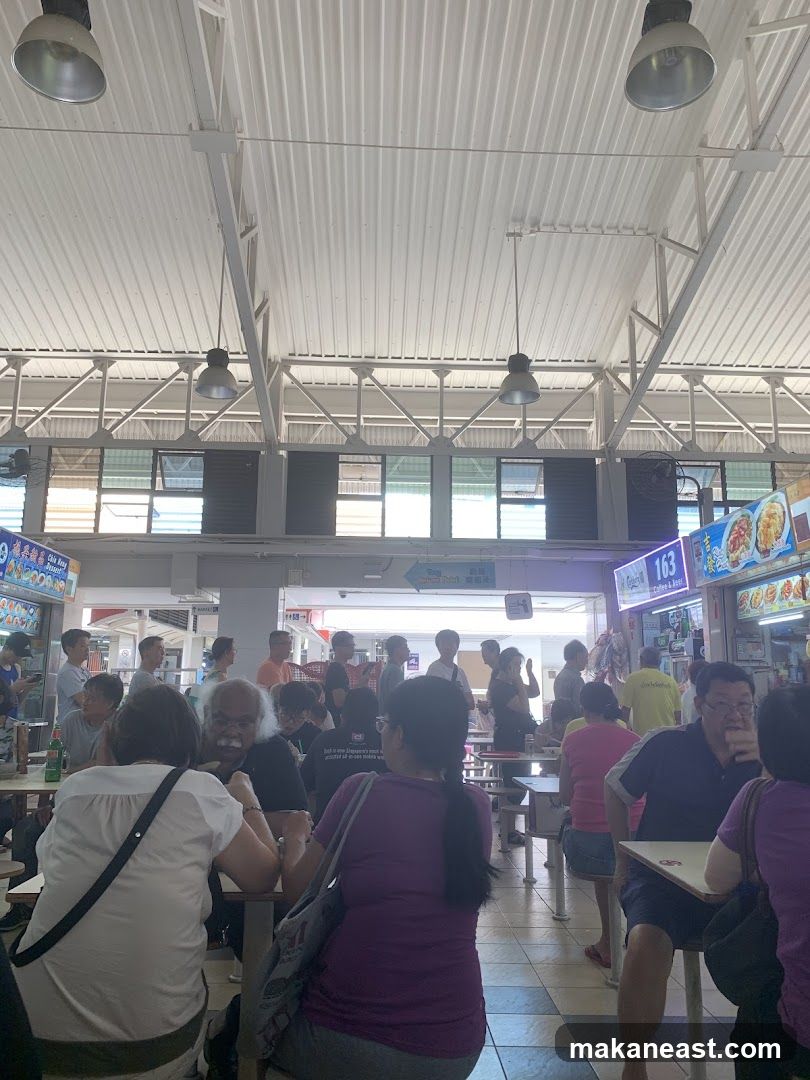 Food court with many people