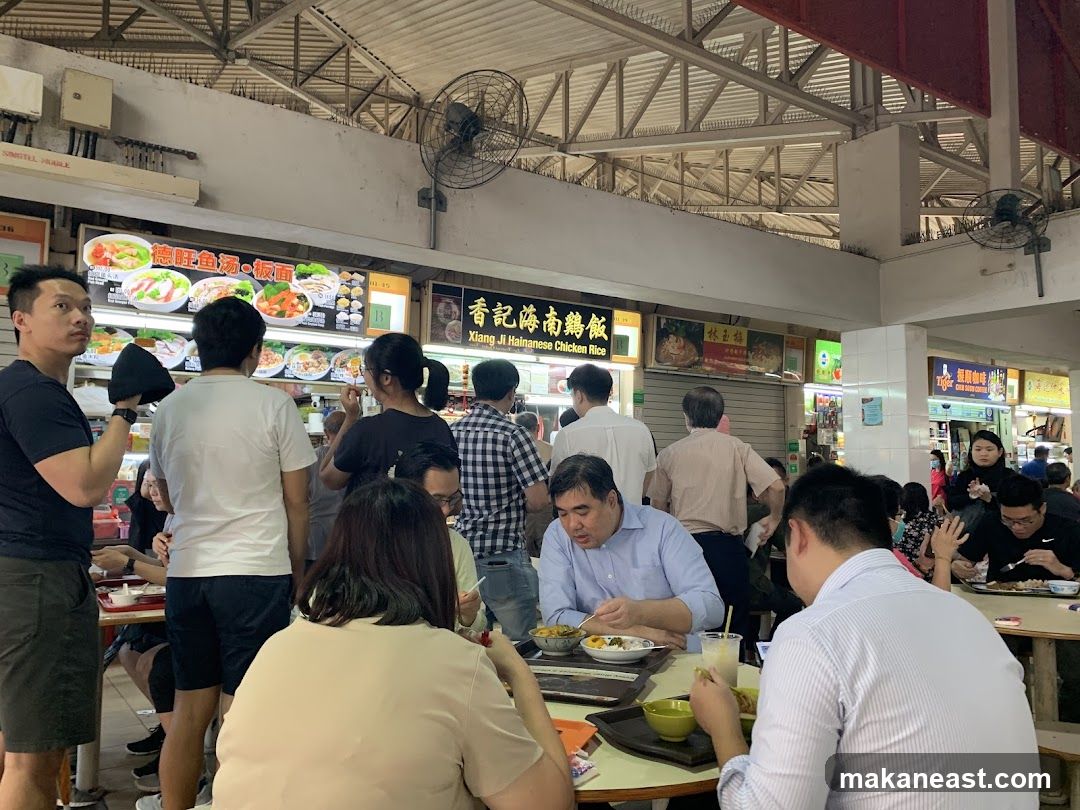 Food court with diners