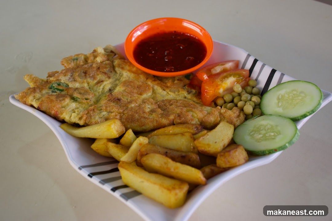 Omelette with Fries and Vegetables