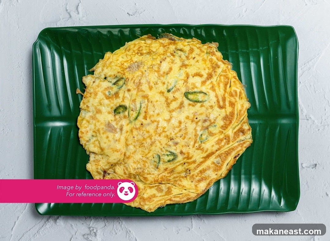 Omelette on a green plate