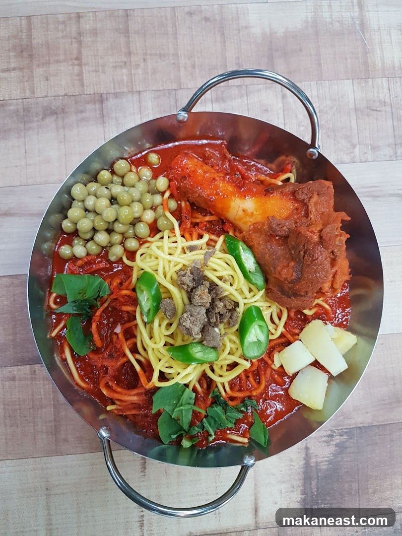 Spaghetti with Meat and Vegetables