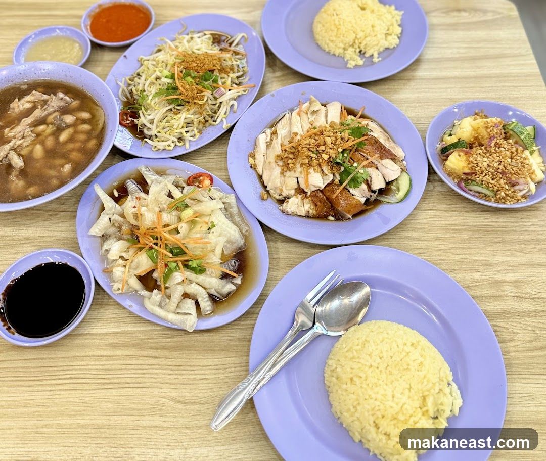 Hainanese Chicken Rice Platter