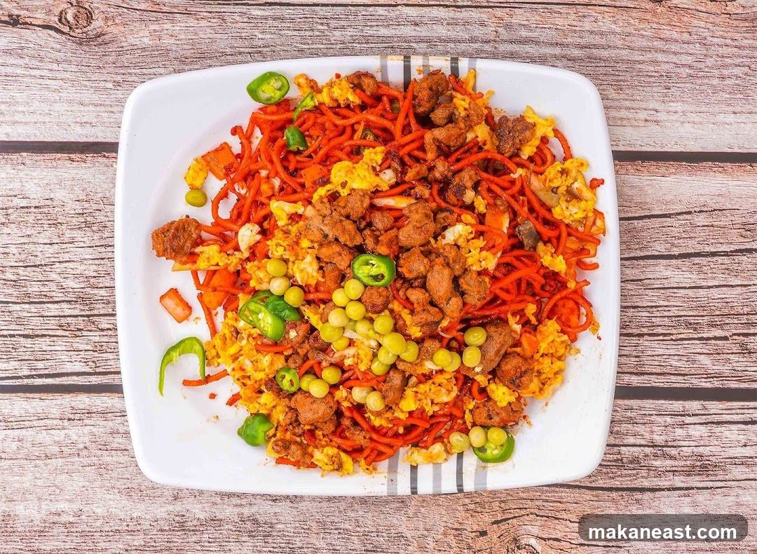 Noodles with Meat and Vegetables