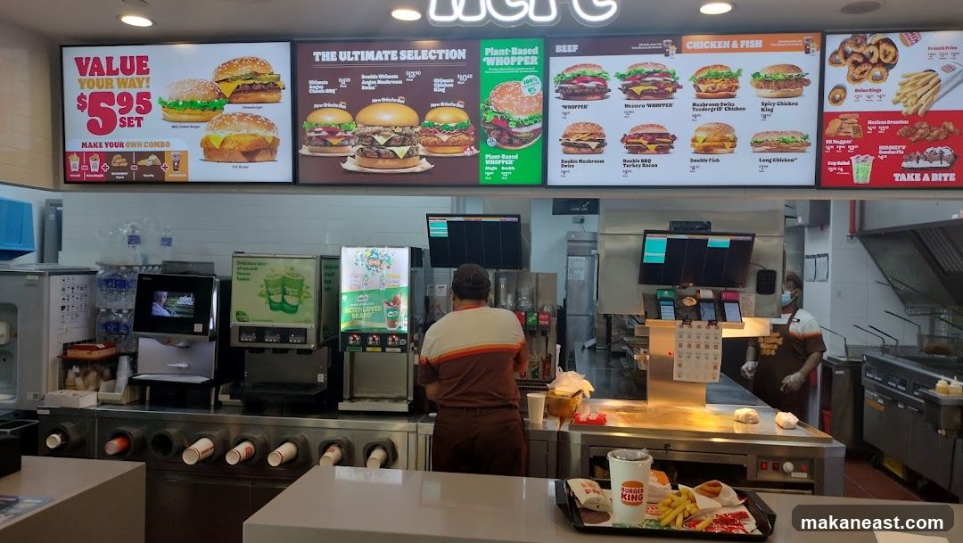 Burger King Menu and Counter