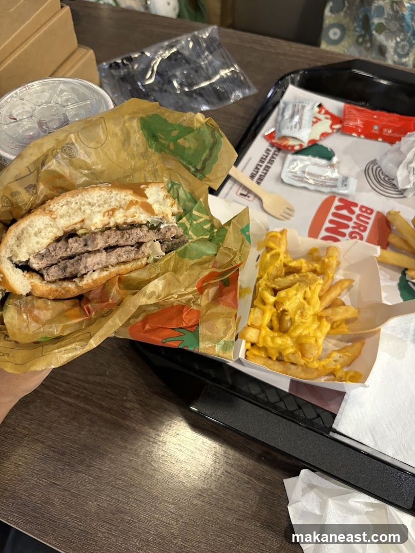 Burger and Cheese Fries