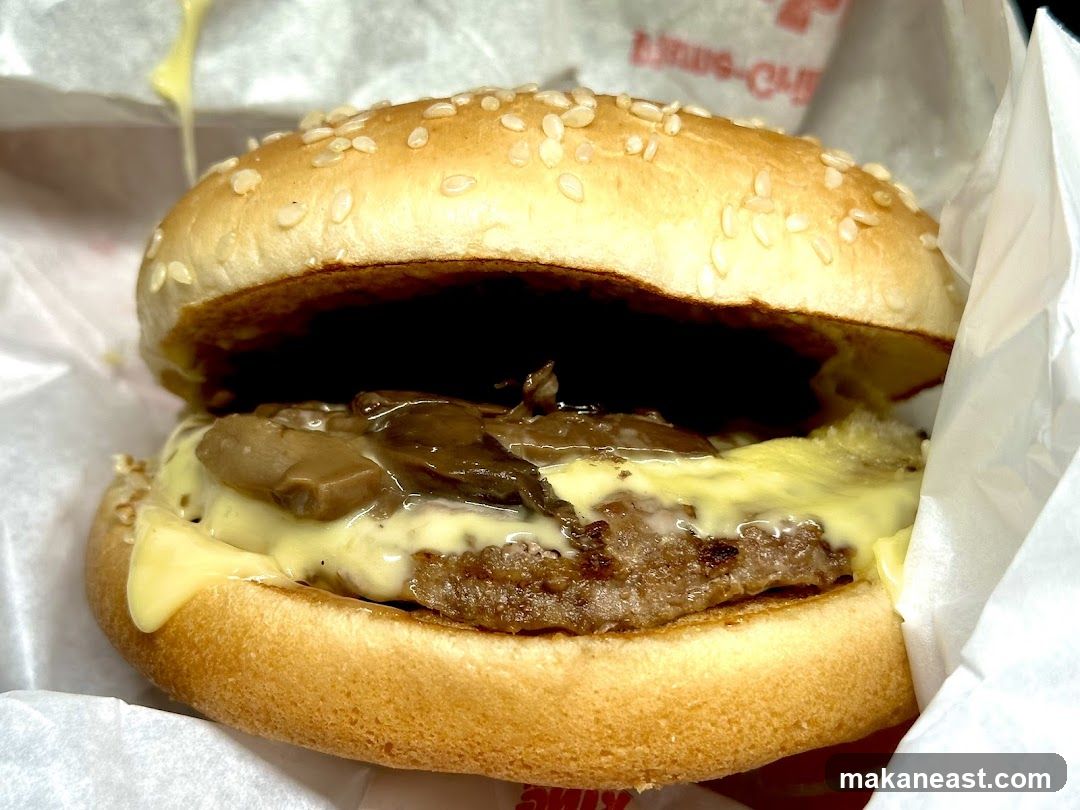 Mushroom and Cheese Burger