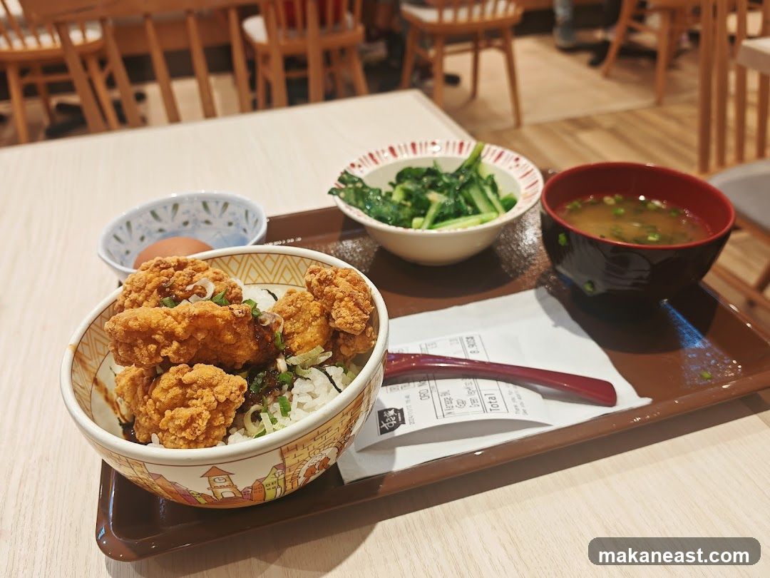Fried Chicken Rice Bowl Meal