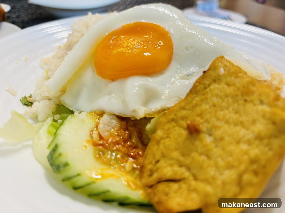Fried Egg and Tofu with Rice