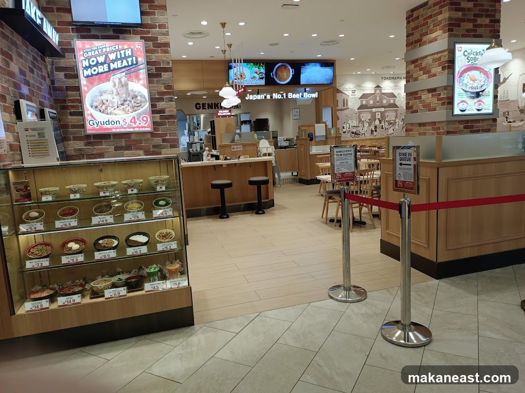 Restaurant Interior with Food Display