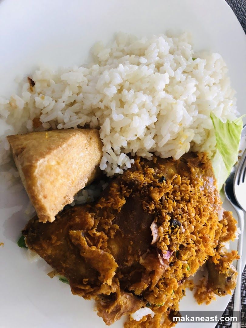 Fried Chicken with Rice and Tofu