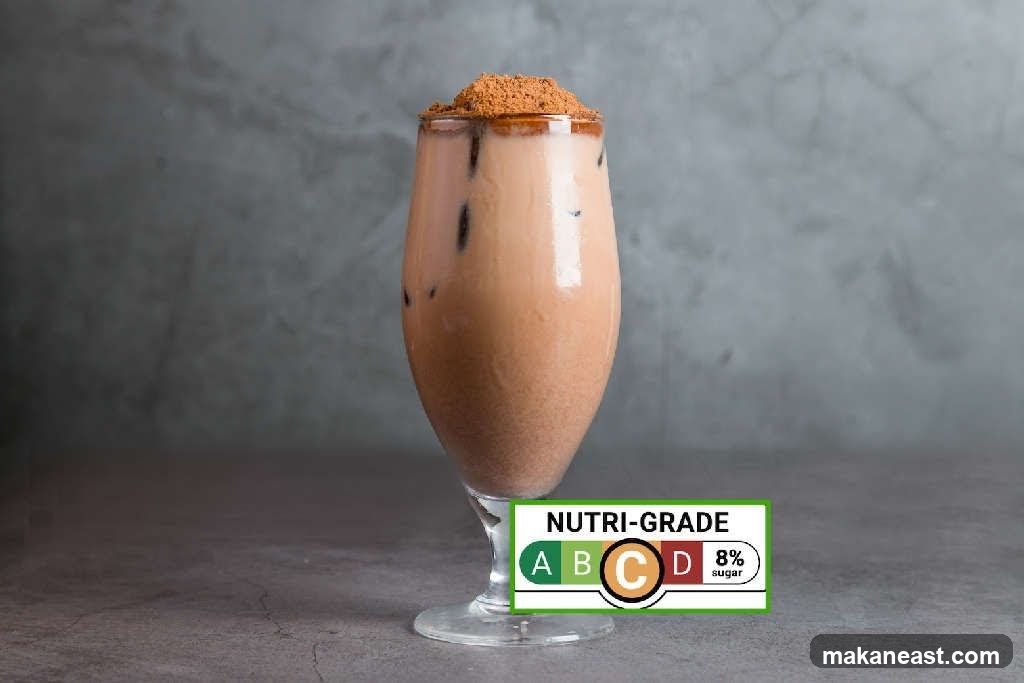 Iced Chocolate Drink with Nutri-Grade Label