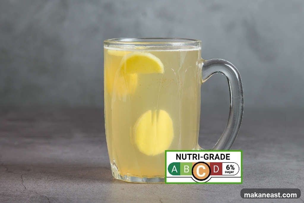 Ginger Lemon Drink with Nutri-Grade Label