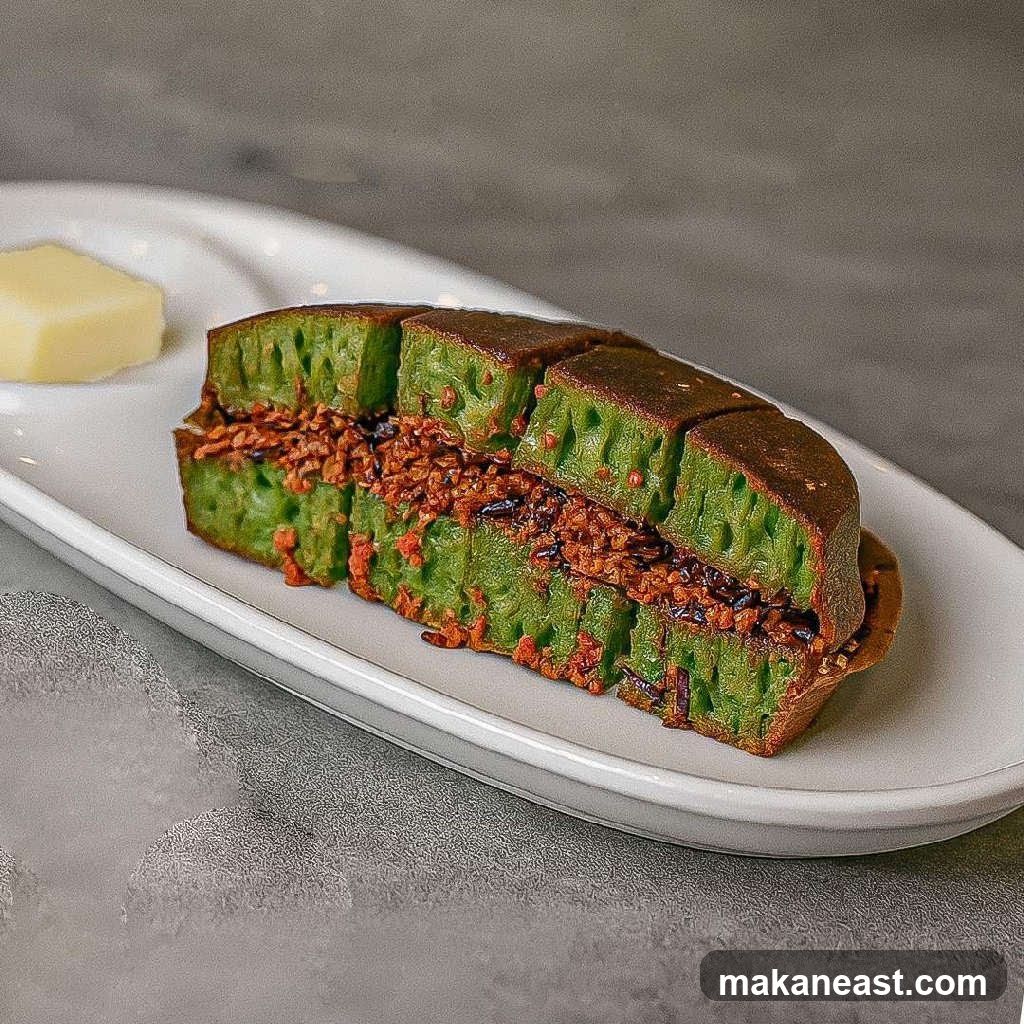Green Martabak Manis with Butter