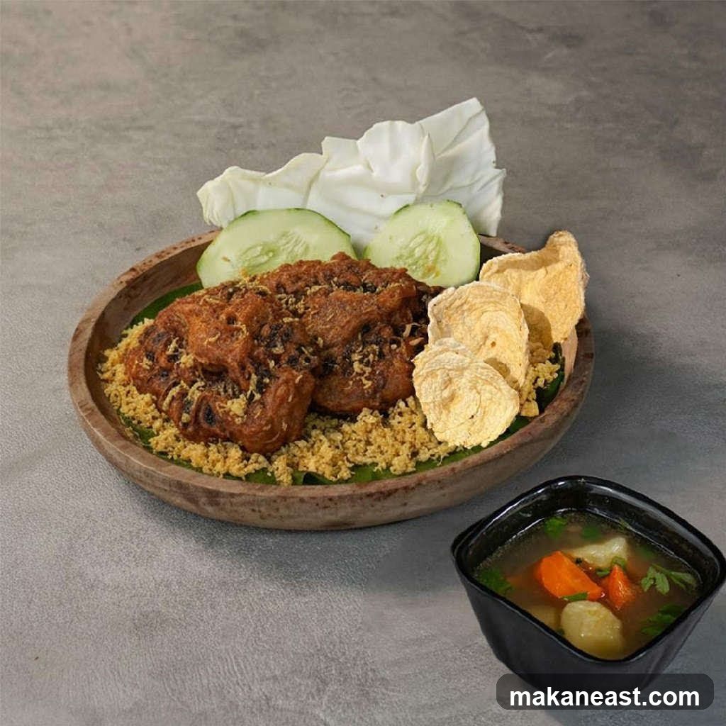 Fried Chicken Platter with Soup